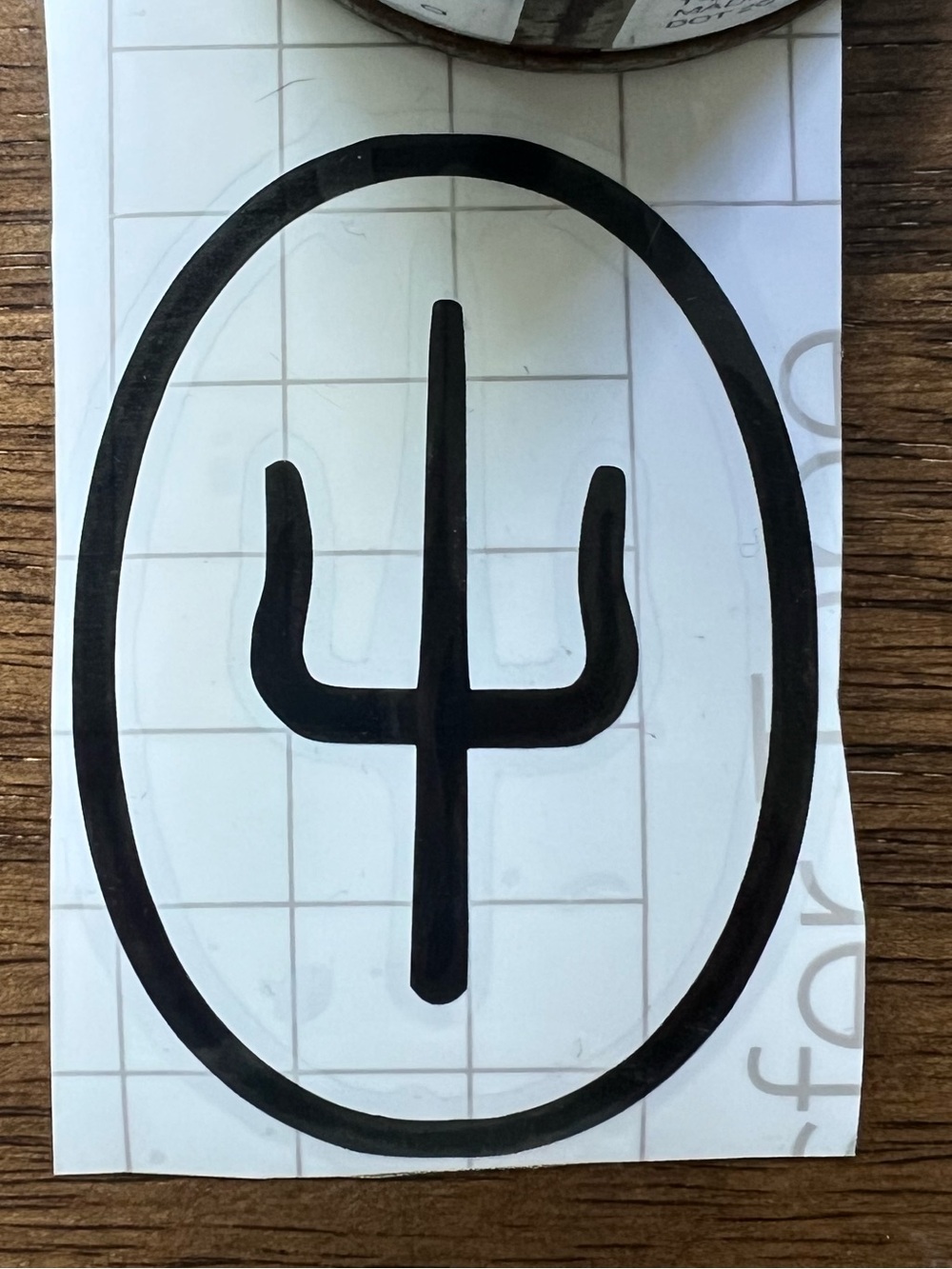 Black Oval Trident Decal Sticker- twenty one pilots